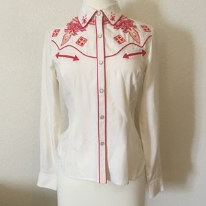 Randolph Duke Western Embroidered Blouse